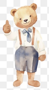 PNG  Teddy bear toy white background representation.