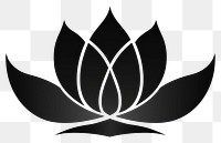 PNG Thai lotus flower black white logo.