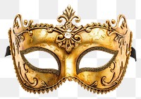 PNG Golden carnival Venetian mask white background venetian mask celebration.