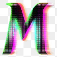 PNG Gradient blurry letter M font text pink.