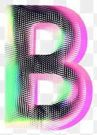 PNG Gradient blurry letter B purple number shape.