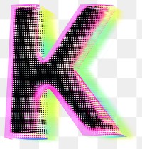 PNG Gradient blurry letter K purple shape font.