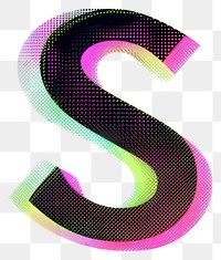 PNG Gradient blurry letter S number shape green.