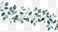 PNG Eucalyptus floral border pattern plant leaf.