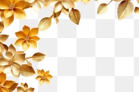 PNG Gold flower floral border backgrounds pattern petal.