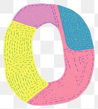 PNG Letter O vibrant colors creativity cartoon pattern.