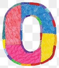 PNG Letter o vibrant colors number text white background.