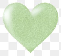 PNG Cute heart icon jewelry shape green.