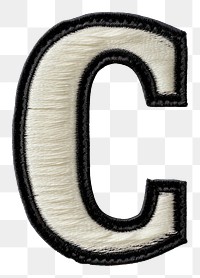 PNG Patch letter C black text white background.