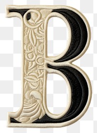 PNG Patch letter B number text white background.