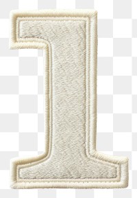PNG Patch letter number 1 white white background simplicity.