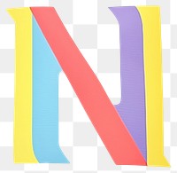 PNG Letter N cut paper text alphabet symbol.