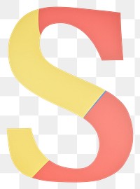 PNG Letter S paper cut text symbol number.