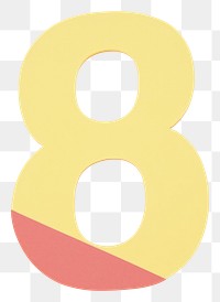 PNG Number letter 8 cut paper text symbol white background.