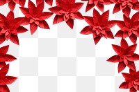 PNG Poinsettia floral border paper backgrounds flower.