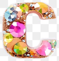 PNG Glitter letter c jewelry number shape.