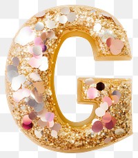 PNG Glitter letter G number text 