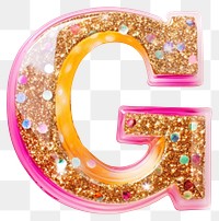 PNG Glitter letter G alphabet number shape.