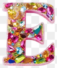 PNG Glitter letter E alphabet jewelry number.