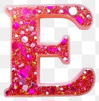 PNG Glitter letter E alphabet number shape.