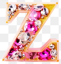 PNG Glitter letter Z jewelry number white background