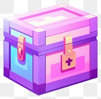 PNG Treasure box pixel white background container furniture.