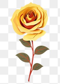 PNG Rose yellow flower plant paper.