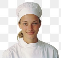 PNG Female chef smilling in the kitchen adult happiness portrait.