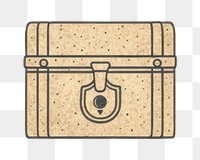 PNG Treasure box icon container pattern cartoon.