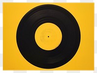 PNG Silkscreen on paper of a Vinyl yellow black yellow background.