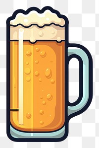 PNG Beer pixel drink lager glass.