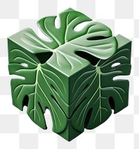 PNG 3D pixel art monstera leaf plant white background creativity.