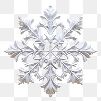 PNG A snowflake pattern white art.