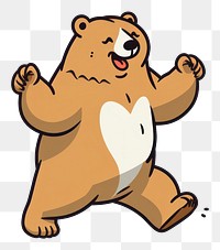 PNG Happy bear dancing cartoon mammal 