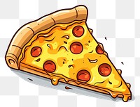 PNG Super cheese pizza cartoon food pepperoni.