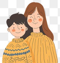 PNG Mother and a son cartoon sweater adult.