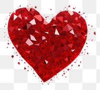 PNG Red broken heart icon jewelry shape 