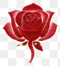 PNG Red rose icon flower shape petal.