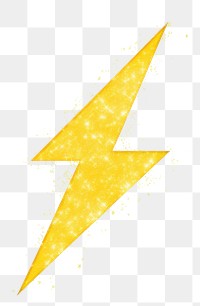 PNG Yellow lightning icon symbol illuminated electricity.