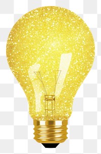 PNG Yellow lightbulb icon lamp white background illuminated.