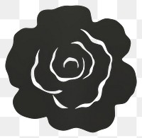 PNG Rose flower plant black.