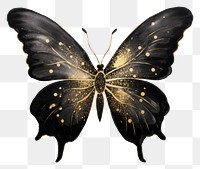 PNG Black color butterfly animal insect white background.