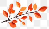 PNG Orange leave branch plant paper leaf.