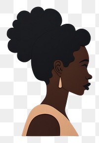 PNG Black woman student art portrait adult.