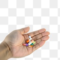 PNG Medicines pill hand medication.