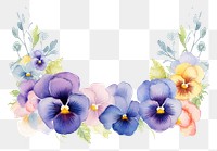 PNG Pansy border flower wreath plant.