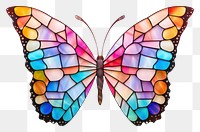 PNG Mosaic a colorful butterfly frame insect art invertebrate.