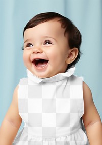 Baby girl's dress png mockup, transparent design