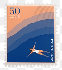 PNG postage stamp, transparent background