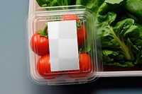 Tomato box label png mockup, transparent design